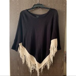 Rue 21 Medium Black Poncho style Shirt